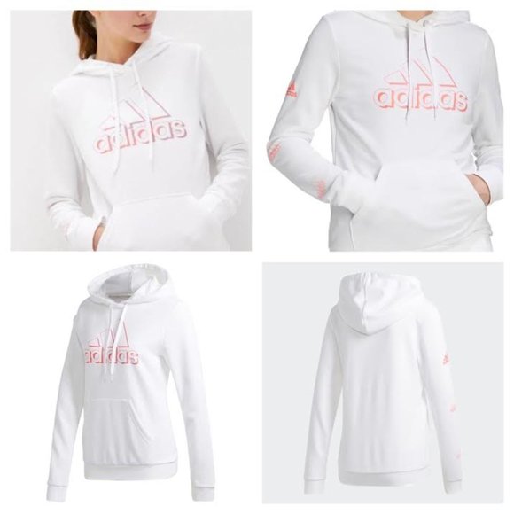NWT $60 ADIDAS Women S AEROREADY DRY Active LOGO Sleeve Graphic Hoodie Jacket - Picture 4 of 16